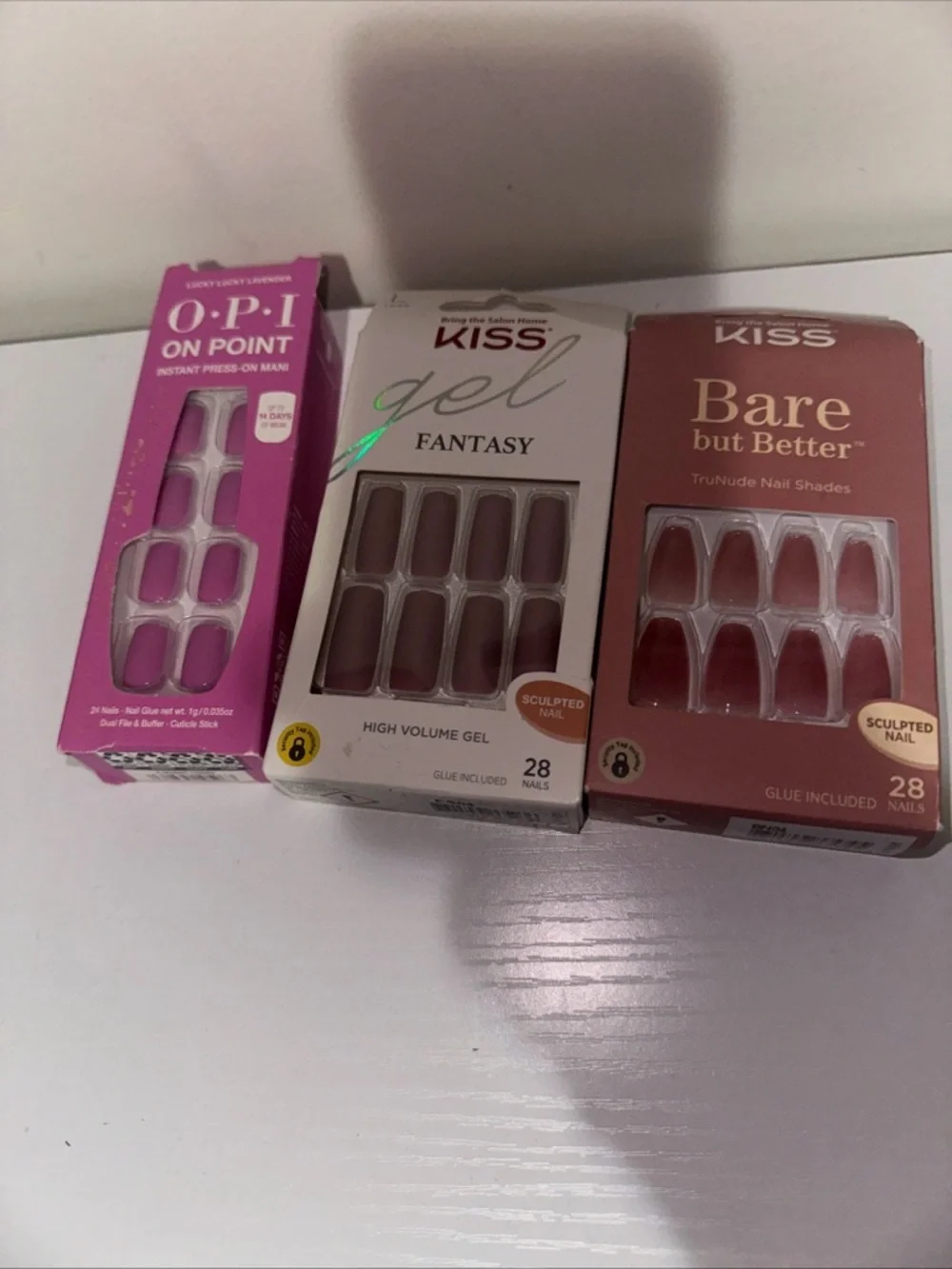 Kiss Gel Fantasy & Bare But Better Nude Press-On Nail Bundle - Pink & Lavender